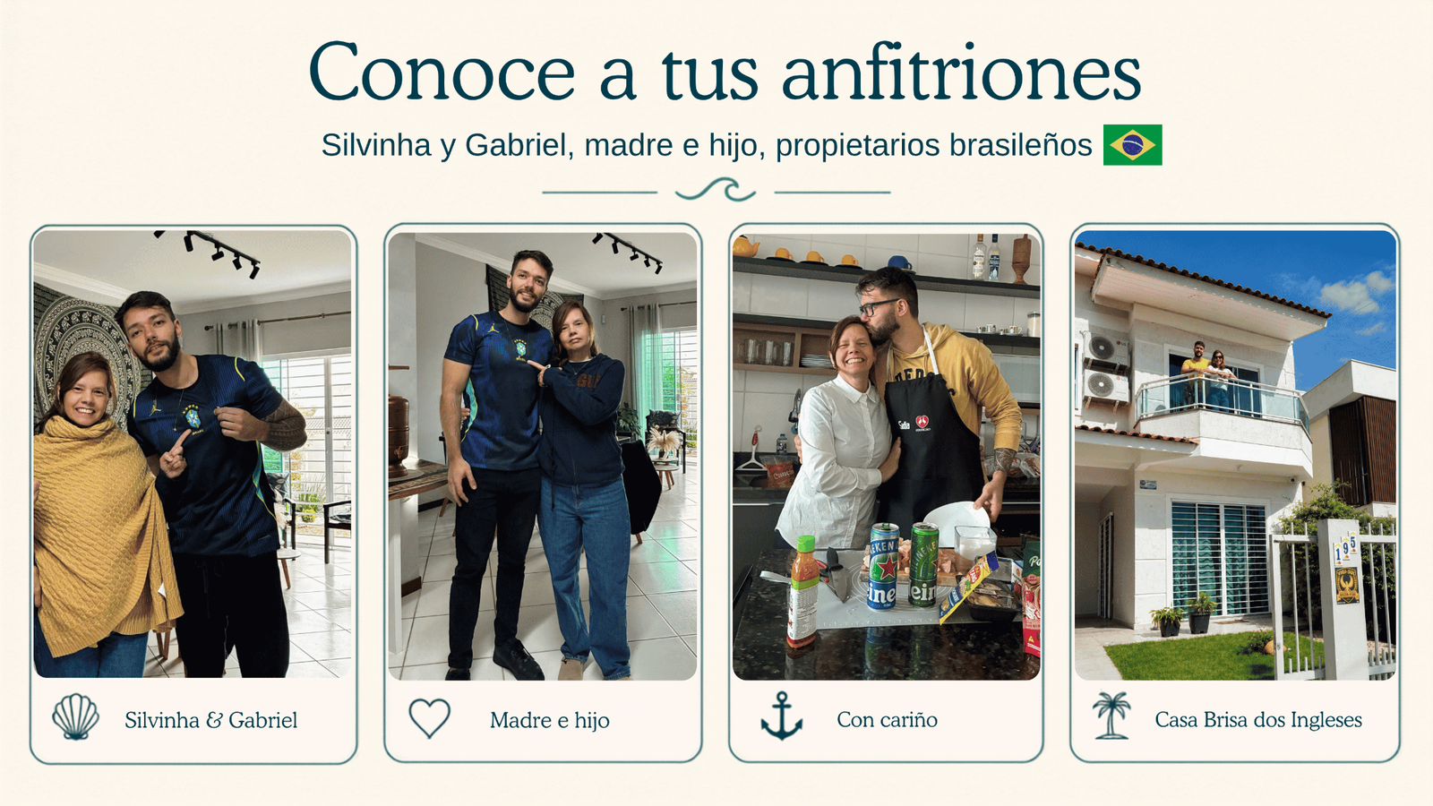 Silvinha e Gabriel, anfitriões da Casa Brisa dos Ingleses